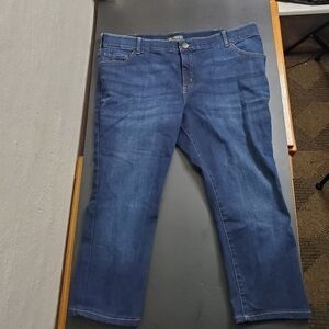 Lee Plus Regular Fit Straight Mid Rise Jeans Flex Motion Women's 32W Petite